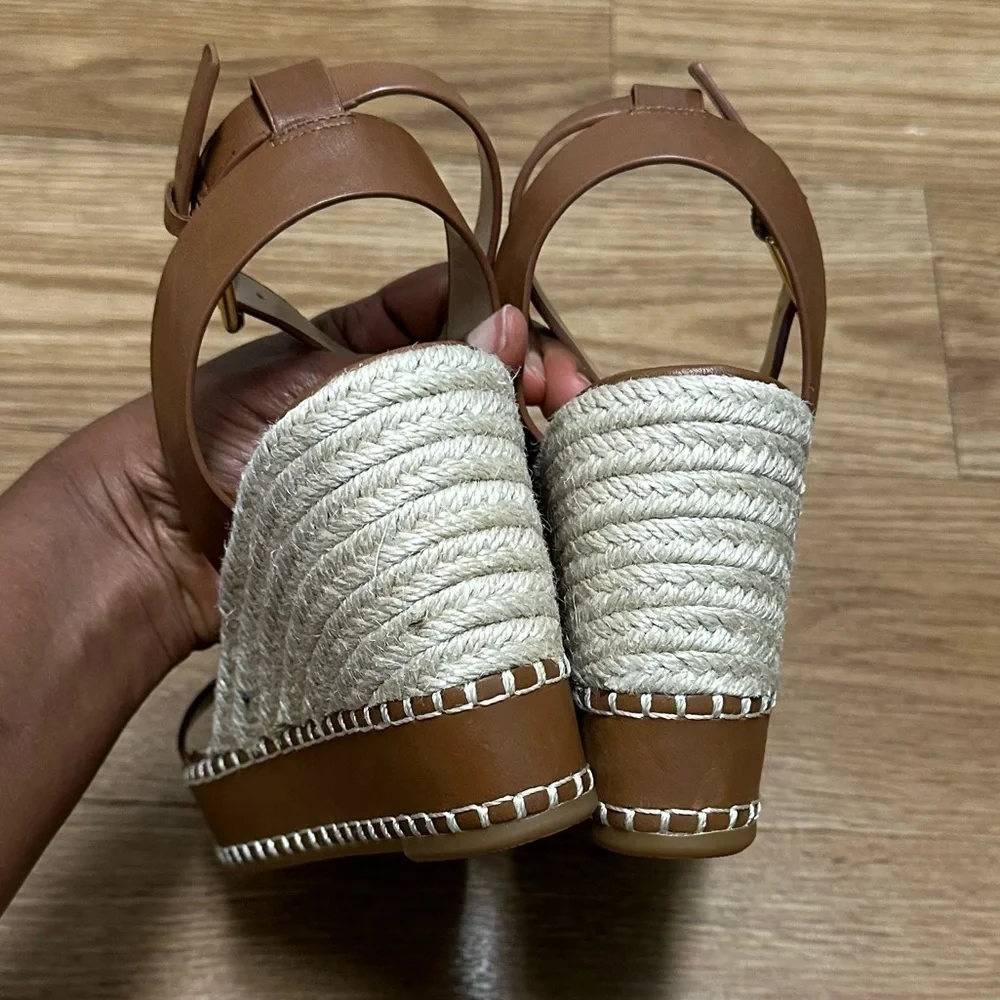 LAUREN RALPH LAUREN Wedge Platform Open Toes Sandals Espadrilles